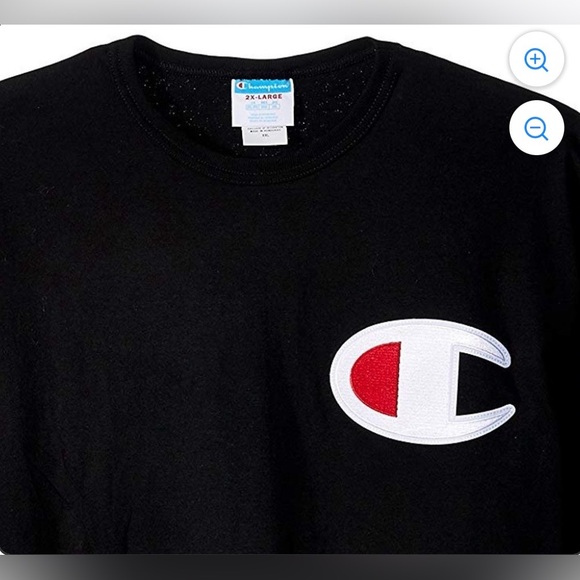 Champion BIG C Black T-Shirt + Black Jogger Sweatpants 2 Piece Set FULL OUTFIT - Picture 11 of 12